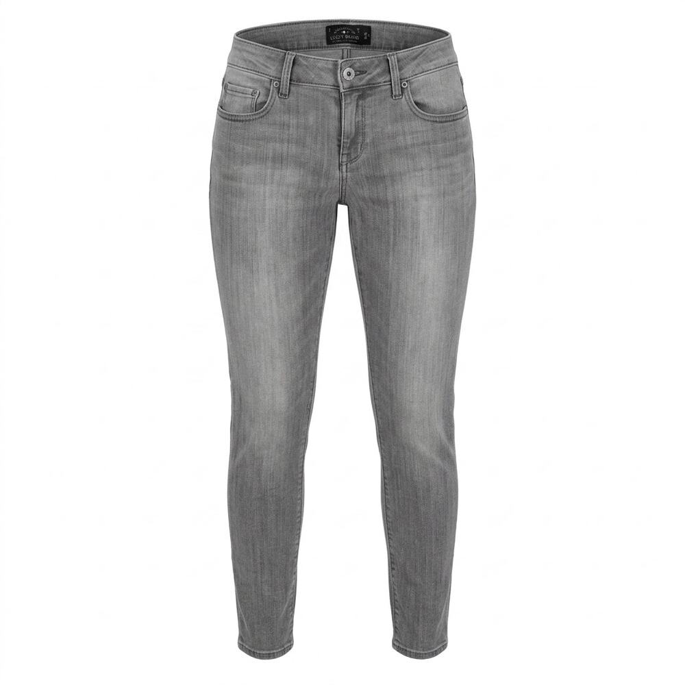 Lucky Brand Lolita Skinny Gray Denim Button Front Jeans Women Size 6/28
